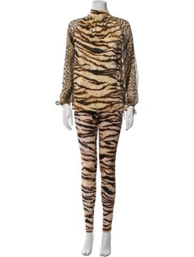 Pre-owned Roberto Cavalli Vintage 2010's Pant Set In Brown