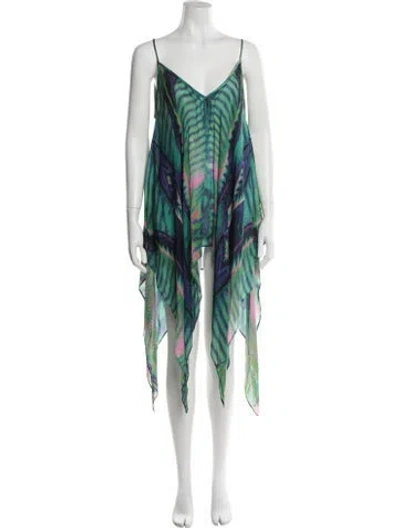Pre-owned Roberto Cavalli Vintage 2010 Top In Green