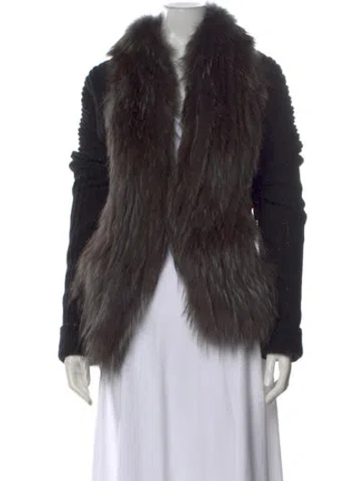 Pre-owned Roberto Cavalli Vintage 2011 Fur Jacket In Black
