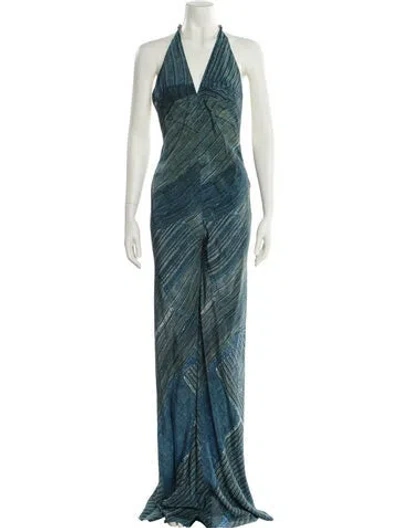 Pre-owned Roberto Cavalli Vintage 2011 Jumpsuit In Blue