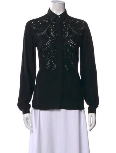Pre-owned Roberto Cavalli Vintage 2014 Blouse In Black