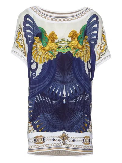 Pre-owned Roberto Cavalli Vintage 2023 Lion Griffin Blouse