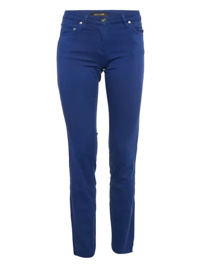 Pre-owned Roberto Cavalli Vintage 2024  Embroidered Cotton Trousers