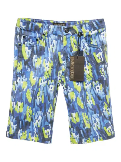 Pre-owned Roberto Cavalli Vintage Abstract-print Bermuda Shorts