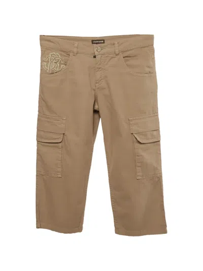 Pre-owned Roberto Cavalli Vintage Cargo Cropped Trousers In Neutral