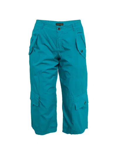 Pre-owned Roberto Cavalli Vintage Cotton Bermuda Shorts In Blue
