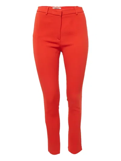 Pre-owned Roberto Cavalli Vintage Crepe Tailored Trousers In Orange