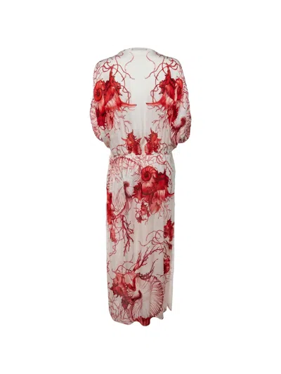 Pre-owned Roberto Cavalli Vintage Embellished Kaftan In White