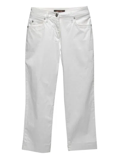 Pre-owned Roberto Cavalli Vintage Five-pockets Trousers In White