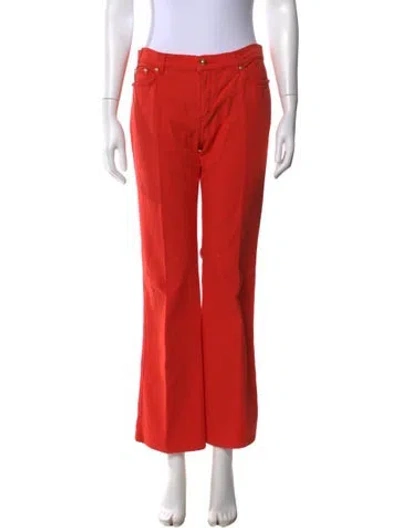 Pre-owned Roberto Cavalli Vintage Flared Jeans In Red