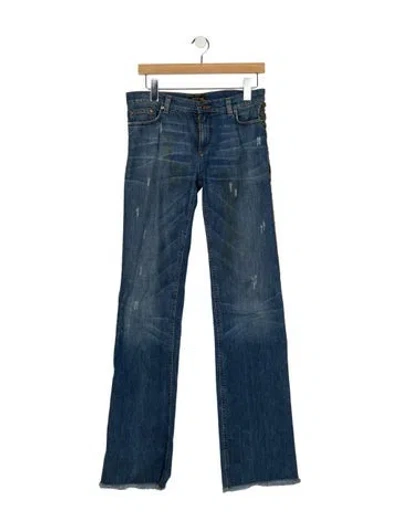Pre-owned Roberto Cavalli Vintage Flared Jeans In Blue