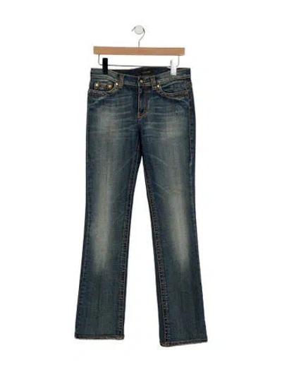 Pre-owned Roberto Cavalli Vintage Flared Jeans In Blue