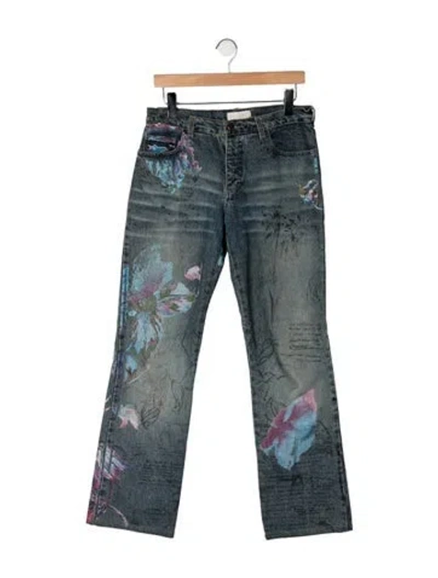 Pre-owned Roberto Cavalli Vintage Flared Jeans In Blue