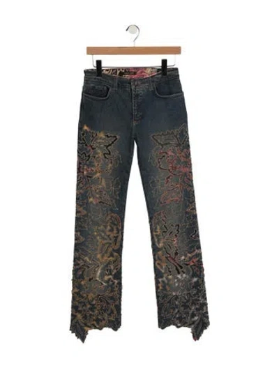 Pre-owned Roberto Cavalli Vintage Flared Jeans In Blue