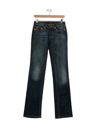 Pre-owned Roberto Cavalli Vintage Flared Jeans In Blue