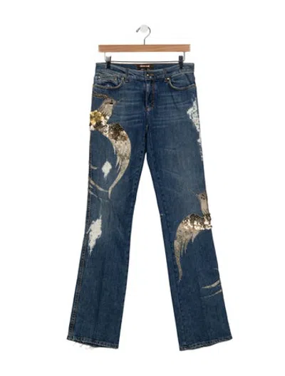 Pre-owned Roberto Cavalli Vintage Flared Jeans In Blue