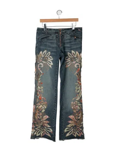 Pre-owned Roberto Cavalli Vintage Flared Jeans In Blue