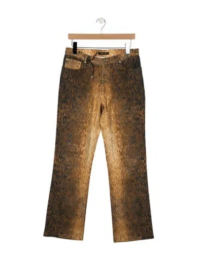 Pre-owned Roberto Cavalli Vintage Flared Jeans In Brown
