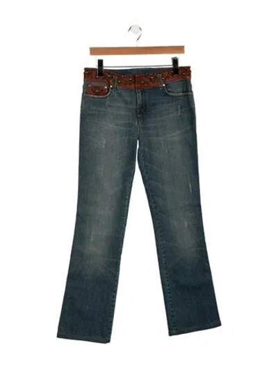 Pre-owned Roberto Cavalli Vintage Flared Jeans W/ Tags In Blue