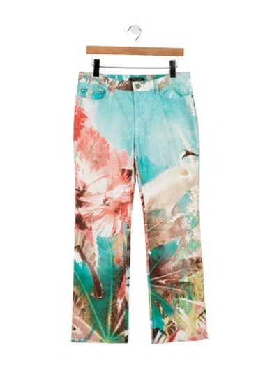 Pre-owned Roberto Cavalli Vintage Flared Pants In Blue