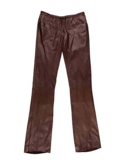 Pre-owned Roberto Cavalli Vintage Flared Pants In Brown