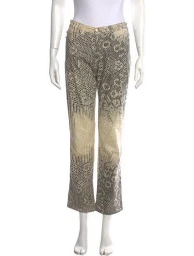 Pre-owned Roberto Cavalli Vintage Flared Pants In Neutrals