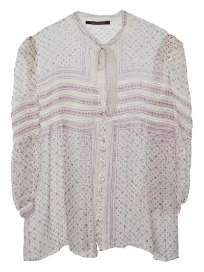 Pre-owned Roberto Cavalli Vintage Floral-print Button-up Blouse