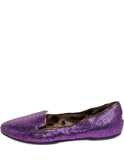 Pre-owned Roberto Cavalli Vintage Glitter Loafers