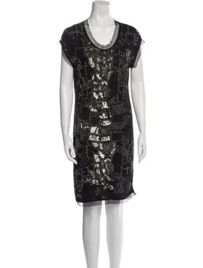 Pre-owned Roberto Cavalli Vintage Knee-length Dress In Black