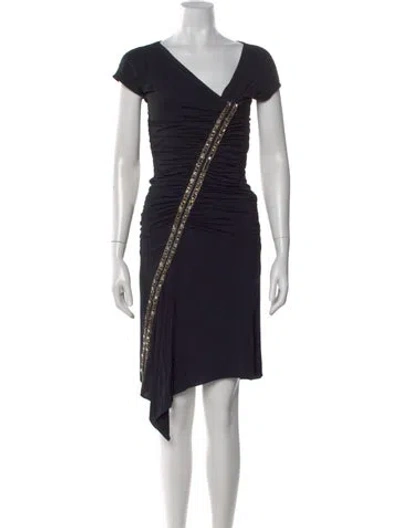 Pre-owned Roberto Cavalli Vintage Knee-length Dress In Black