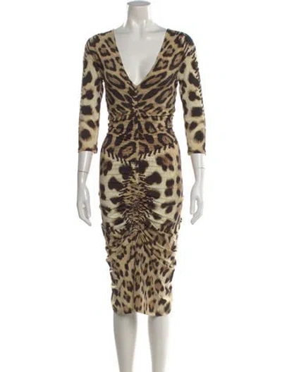 Pre-owned Roberto Cavalli Vintage Knee-length Dress In Multi