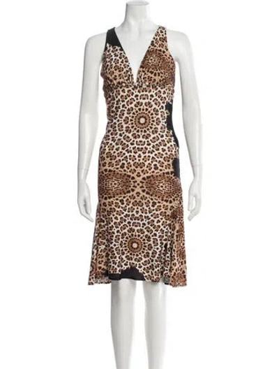 Pre-owned Roberto Cavalli Vintage Knee-length Dress In Neutral