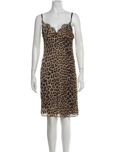 Pre-owned Roberto Cavalli Vintage Knee-length Dress In Neutral