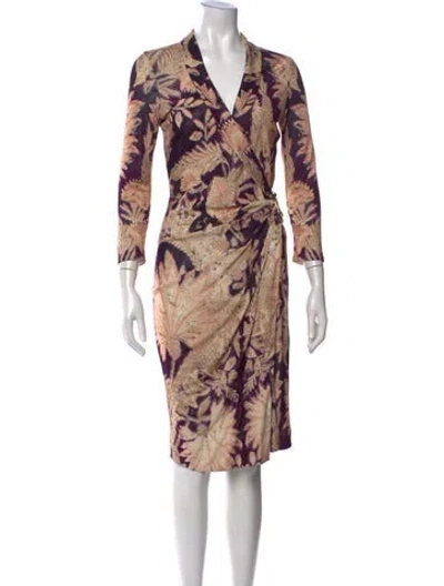Pre-owned Roberto Cavalli Vintage Knee-length Dress In Purple
