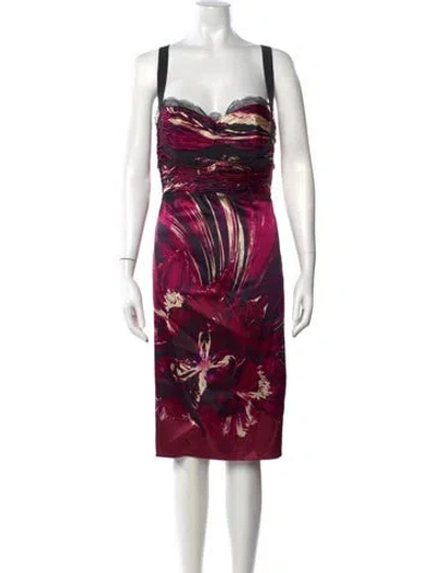 Pre-owned Roberto Cavalli Vintage Knee-length Dress W/ Tags In Purple