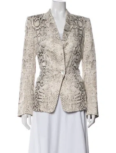 Pre-owned Roberto Cavalli Vintage Late 1990's - Early 2000's Blazer In Neutral