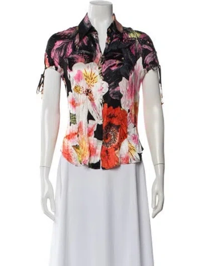 Pre-owned Roberto Cavalli Vintage Late 1990's - Early 2000's Blouse In Multi