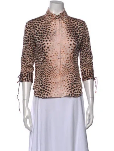 Pre-owned Roberto Cavalli Vintage Late 1990's - Early 2000's Blouse In Neutral