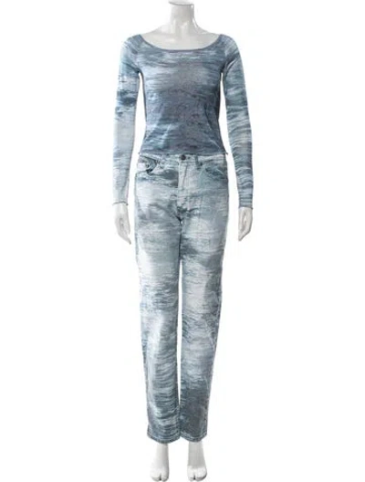 Pre-owned Roberto Cavalli Vintage Late 1990's - Early 2000's Pant Set In Blue