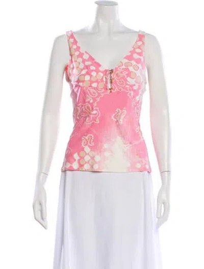 Pre-owned Roberto Cavalli Vintage Late 1990's - Early 2000's Top In Multi
