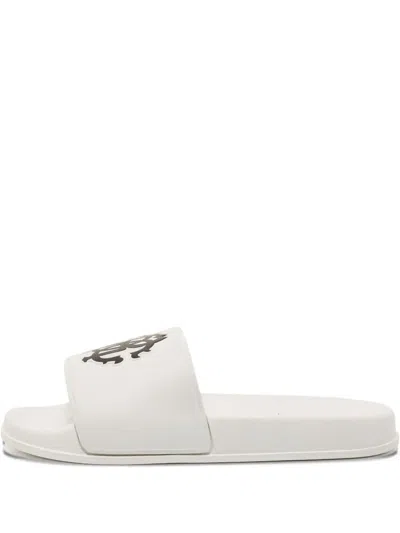 Pre-owned Roberto Cavalli Vintage Logo-embellished Slides In White