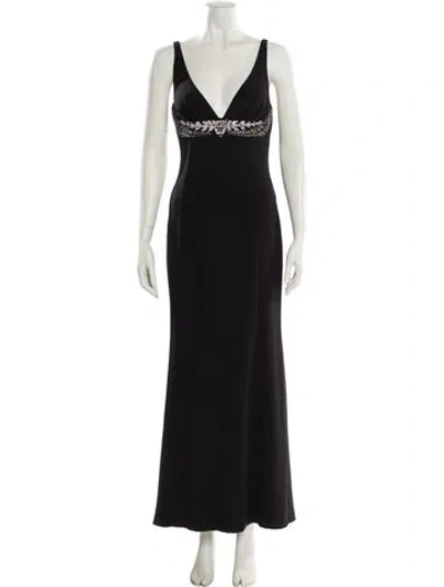 Pre-owned Roberto Cavalli Vintage Long Dress In Black