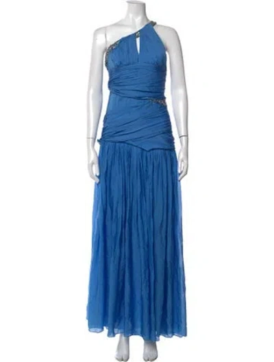 Pre-owned Roberto Cavalli Vintage Long Dress In Blue