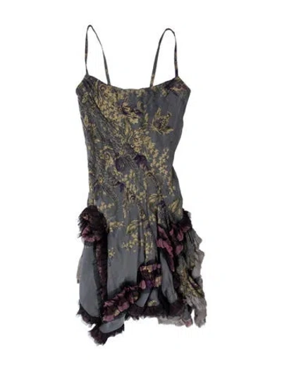 Pre-owned Roberto Cavalli Vintage Long Dress In Grey