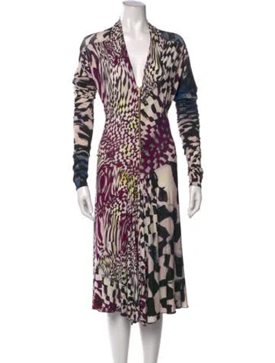 Pre-owned Roberto Cavalli Vintage Long Dress In Multi