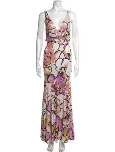 Pre-owned Roberto Cavalli Vintage Long Dress In Pink