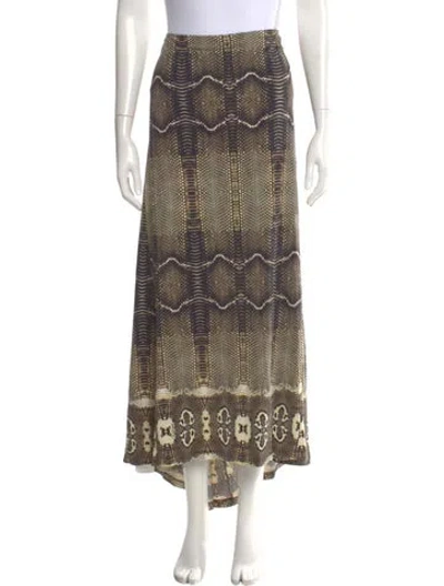 Pre-owned Roberto Cavalli Vintage Long Skirt In Multi