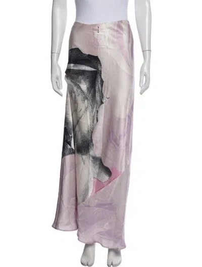 Pre-owned Roberto Cavalli Vintage Long Skirt In Purple