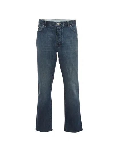 Pre-owned Roberto Cavalli Vintage Marmolada Straight-leg Jeans In Blue
