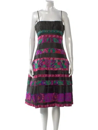 Pre-owned Roberto Cavalli Vintage Midi Length Dress In Multi